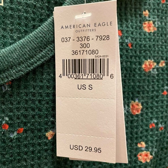 American Eagle Waffle Knit Top Size S - Picture 3 of 5